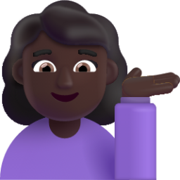 woman tipping hand dark emoji