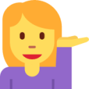 woman tipping hand emoji