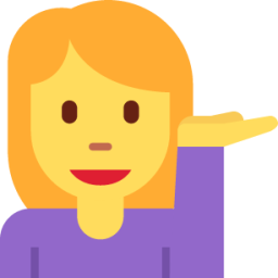 woman tipping hand emoji