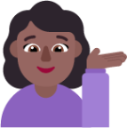 woman tipping hand medium dark emoji
