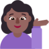 woman tipping hand medium dark emoji