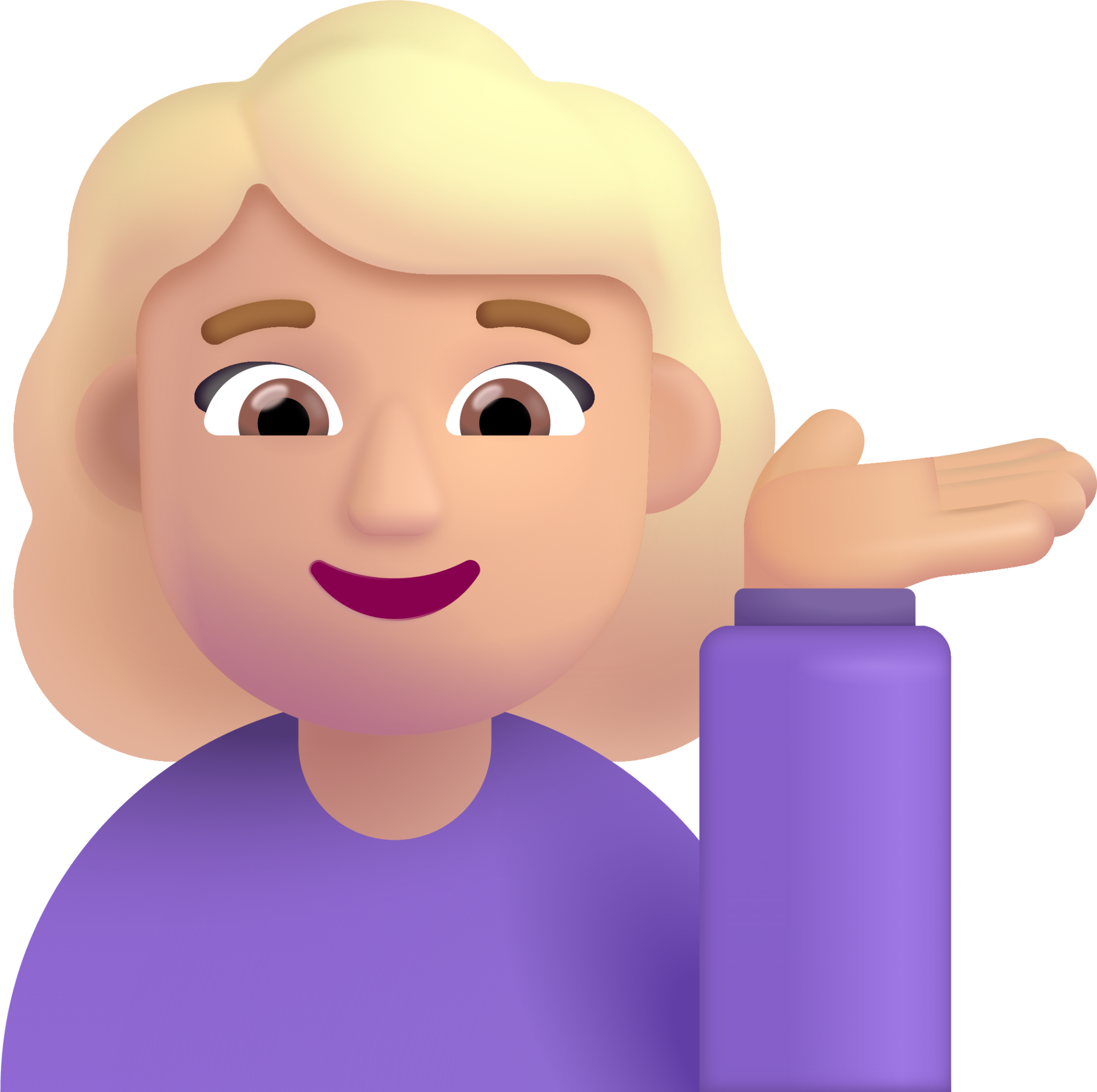 woman tipping hand medium light emoji