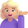 woman tipping hand medium light emoji