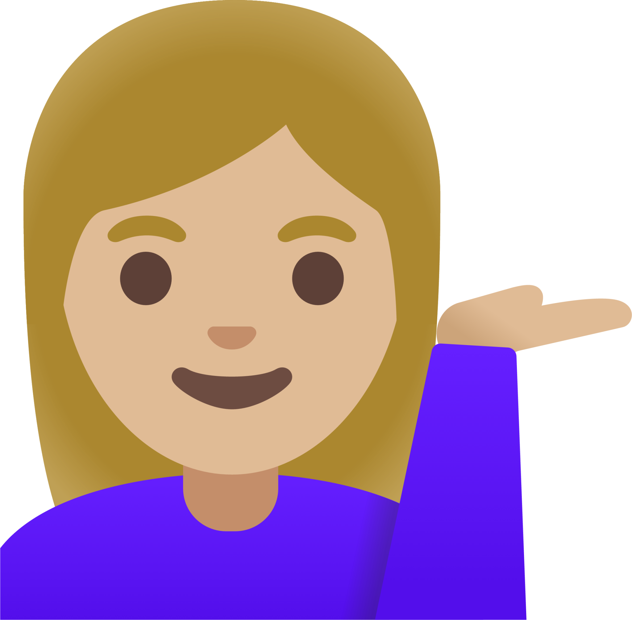 woman tipping hand: medium-light skin tone emoji