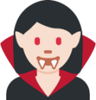 woman vampire: light skin tone emoji