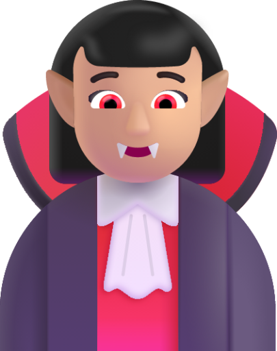 woman vampire medium light emoji