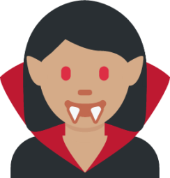 woman vampire: medium skin tone emoji