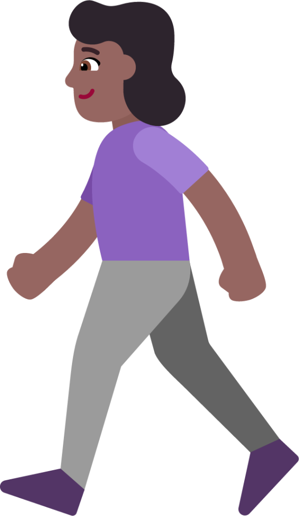 woman walking medium dark emoji