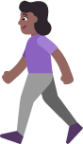 woman walking medium dark emoji