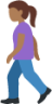 woman walking: medium-dark skin tone emoji