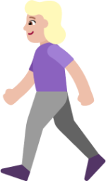 woman walking medium light emoji