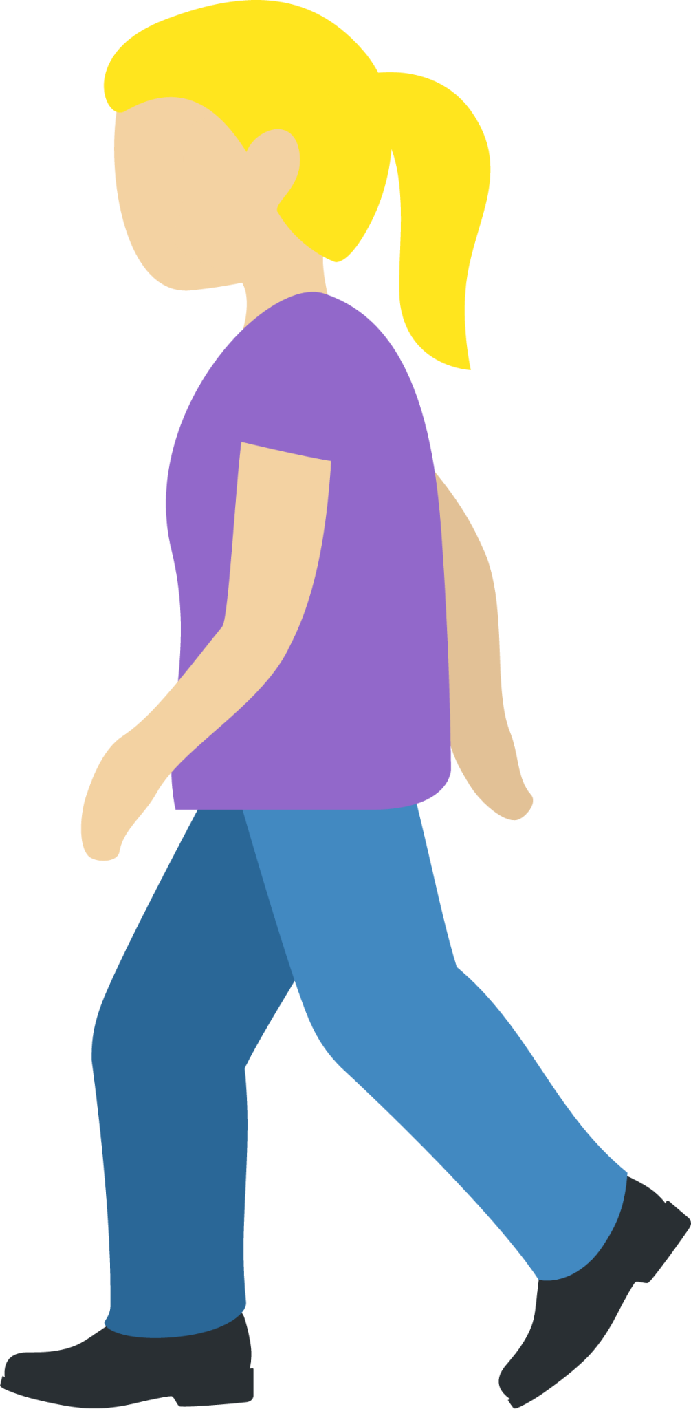 woman walking: medium-light skin tone emoji