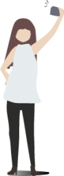 woman waving white shirt illustration