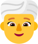 woman wearing turban default emoji