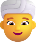 woman wearing turban default emoji