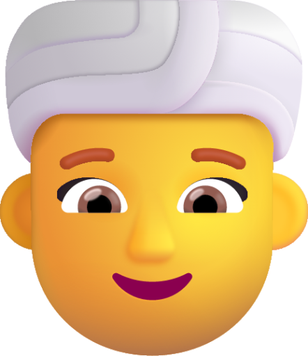 woman wearing turban default emoji