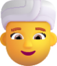 woman wearing turban default emoji