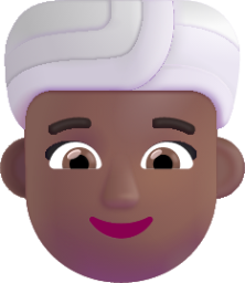 woman wearing turban medium dark emoji
