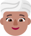 woman wearing turban medium emoji