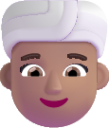 woman wearing turban medium emoji