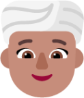 woman wearing turban medium emoji