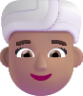 woman wearing turban medium emoji