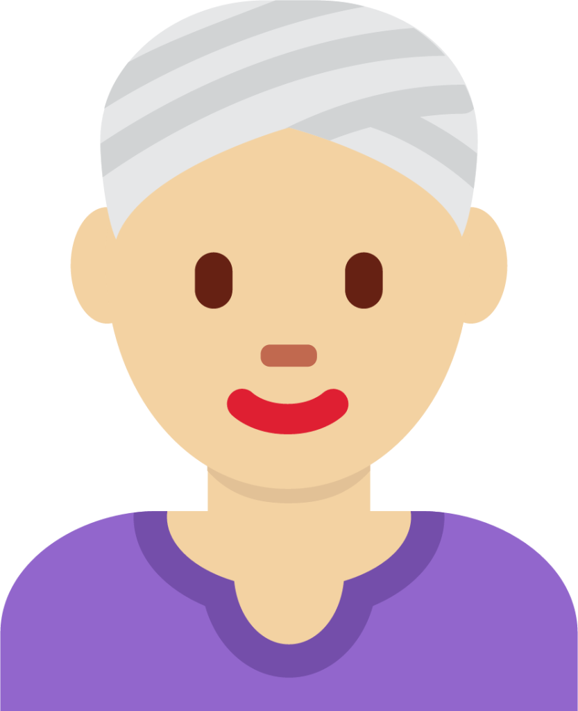 woman wearing turban: medium-light skin tone emoji