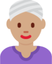 woman wearing turban: medium skin tone emoji