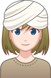 woman wearing turban (white) emoji