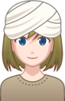 woman wearing turban (white) emoji