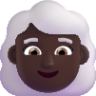 woman white hair dark emoji