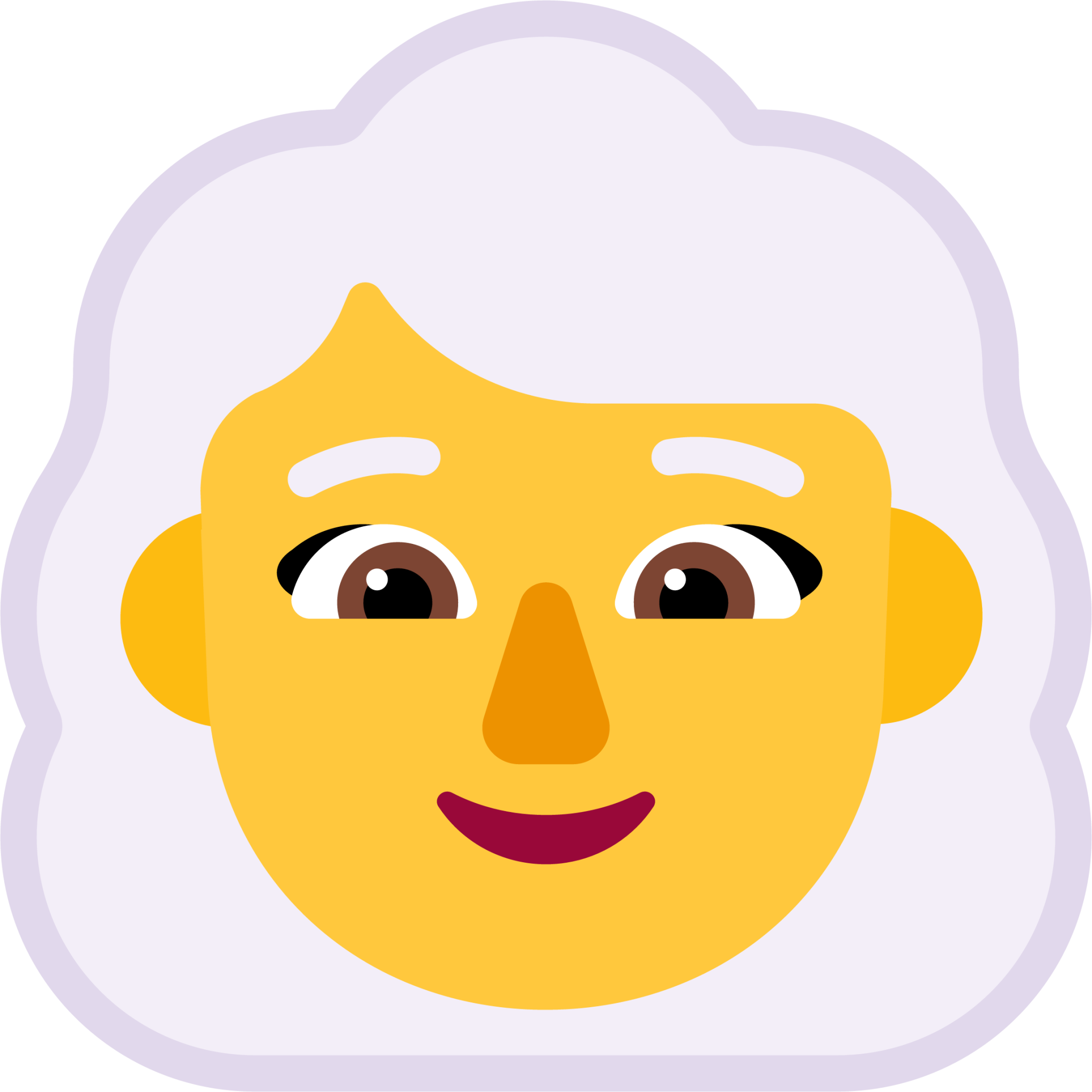 woman white hair default emoji