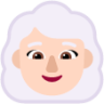 woman white hair light emoji