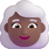 woman white hair medium dark emoji