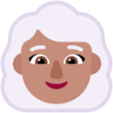 woman white hair medium emoji