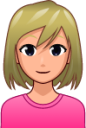 woman with blond hair (plain) emoji