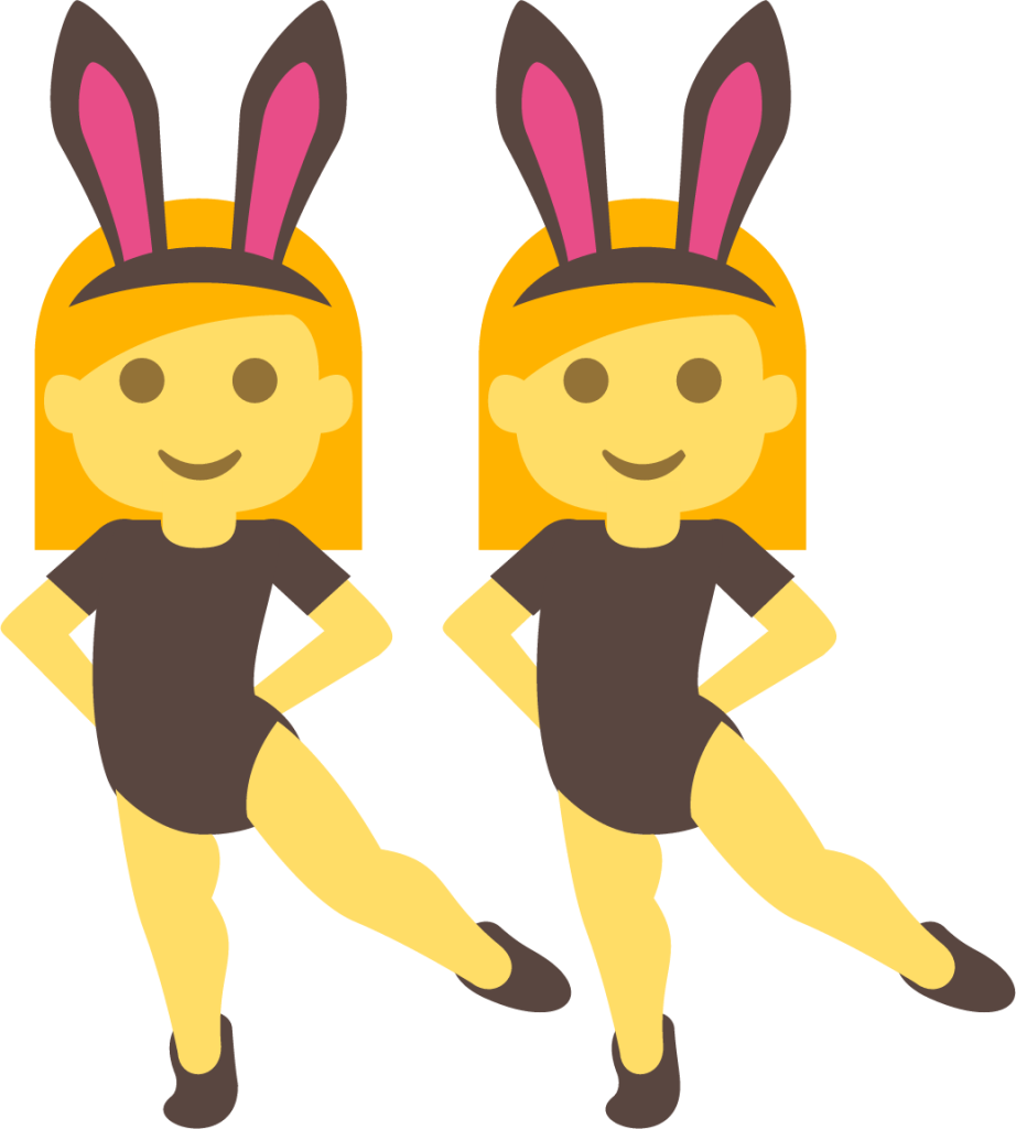woman with bunny ears emoji