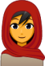 woman with head scarf emoji
