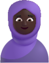 woman with headscarf dark emoji