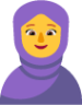 woman with headscarf default emoji