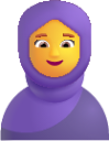 woman with headscarf default emoji