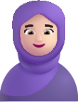 woman with headscarf light emoji
