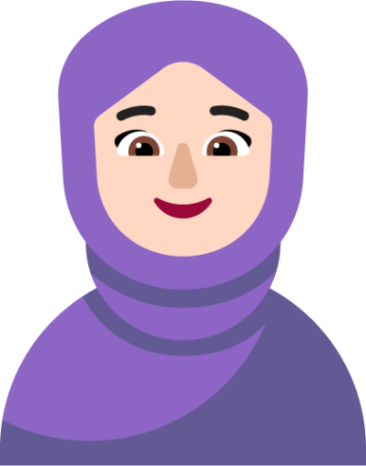 woman with headscarf light emoji