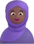 woman with headscarf medium dark emoji