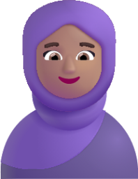 woman with headscarf medium emoji