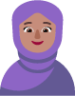 woman with headscarf medium emoji