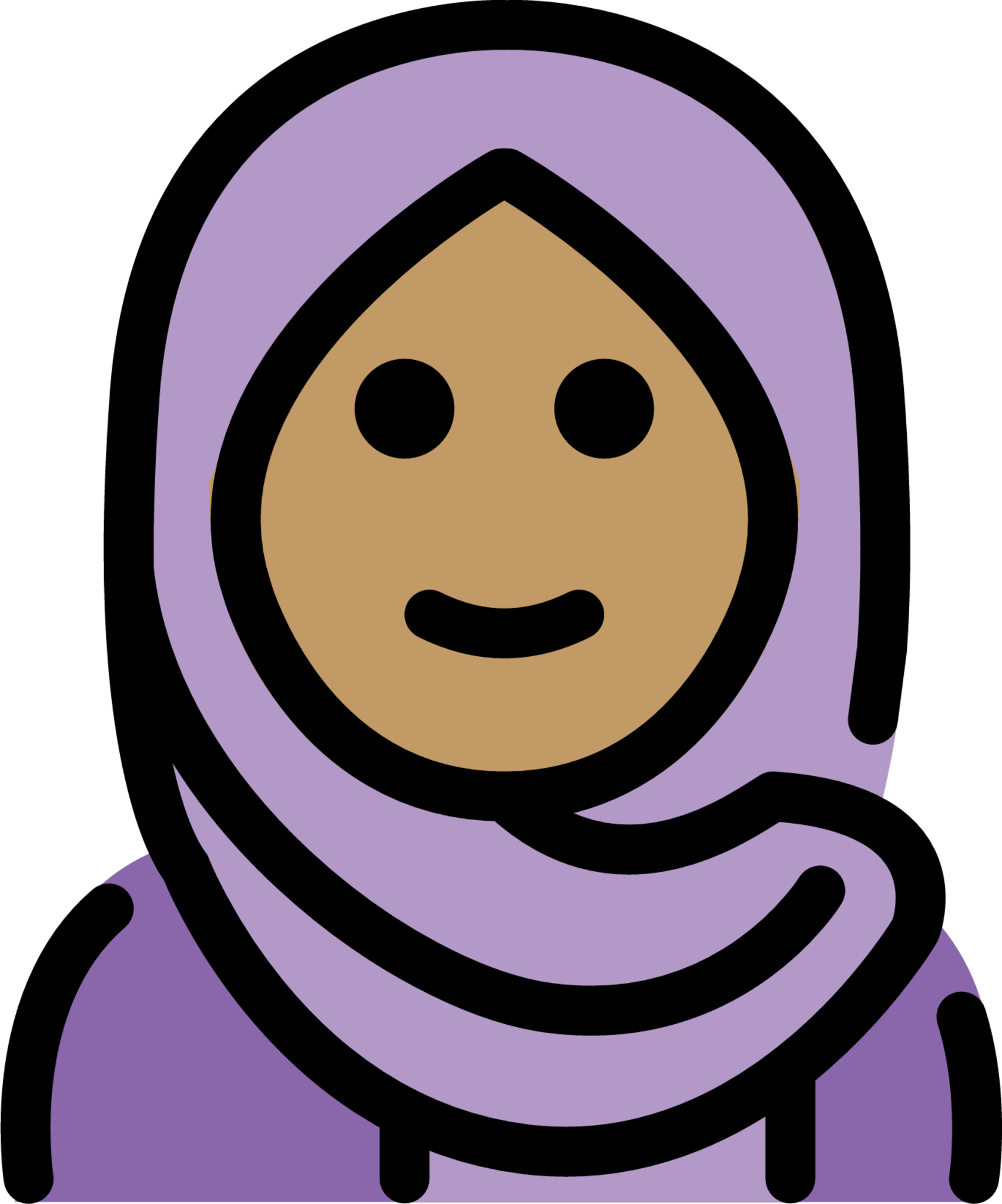 woman with headscarf: medium skin tone emoji