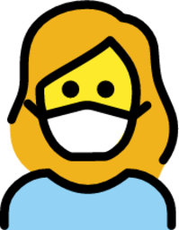 woman with medical mask emoji