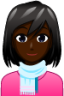 woman with scarf (black) emoji
