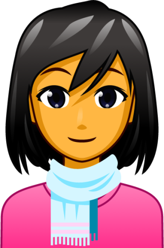woman with scarf emoji